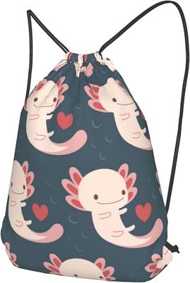 Trouxa do cordão com os Axolotls, os corações e as bolhas - adoráveis e práticos - apropriadas para mulheres e meninas