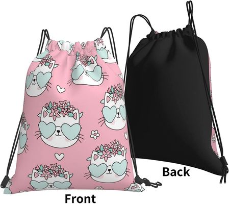 Os sacos de cordão de pouco peso da trouxa do cordão para sacos de corda da dança do Gym dos adolescentes dos meninos das meninas das crianças aumentam gato impermeável
