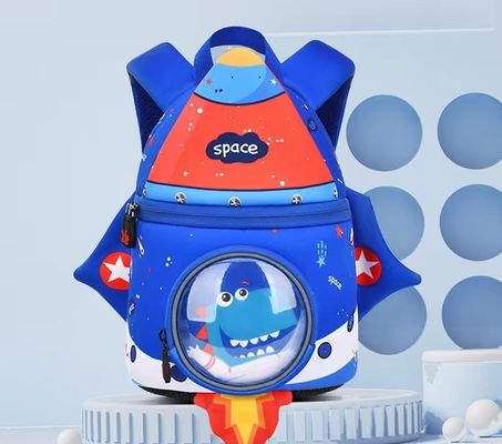 Saco 31 * 24 * 15 Cm da educação do neopreno da trouxa 3D das crianças de Rocket Shape SBR