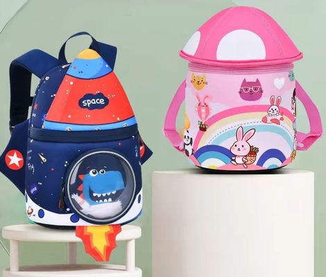 Saco 31 * 24 * 15 Cm da educação do neopreno da trouxa 3D das crianças de Rocket Shape SBR