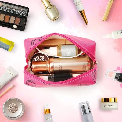 Do saco formal de couro da composição do plutônio organizador cosmético impermeável Cute Portable