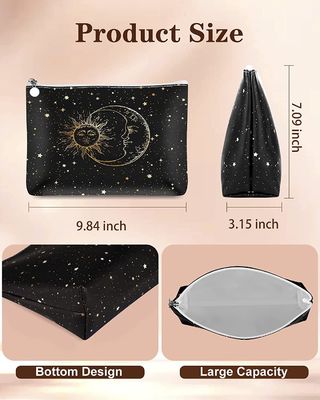 Saco cosmético do saco impermeável da composição para o saco pequeno da composição das mulheres para a bolsa, o Sun e o malote da composição dos presentes da lua