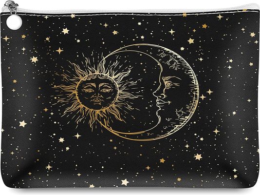 Saco cosmético do saco impermeável da composição para o saco pequeno da composição das mulheres para a bolsa, o Sun e o malote da composição dos presentes da lua