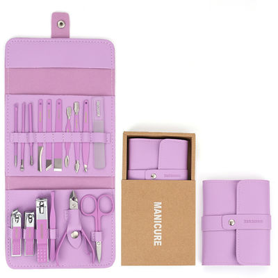 O prego Clippers do grupo de tratamento de mãos utiliza ferramentas tesouras de aço inoxidável Kit For Manicure Tools dos cortadores do prego da colher da orelha do agregado familiar 4/12/16Pcs