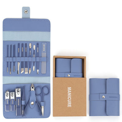 O prego Clippers do grupo de tratamento de mãos utiliza ferramentas tesouras de aço inoxidável Kit For Manicure Tools dos cortadores do prego da colher da orelha do agregado familiar 4/12/16Pcs