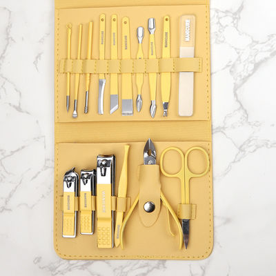 O prego Clippers do grupo de tratamento de mãos utiliza ferramentas tesouras de aço inoxidável Kit For Manicure Tools dos cortadores do prego da colher da orelha do agregado familiar 4/12/16Pcs