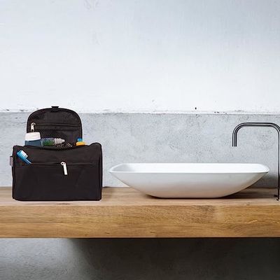 Organizador de suspensão à prova de choque Bathroom Hygiene Dopp Kit With Hook do saco do arti'culo de tocador do curso