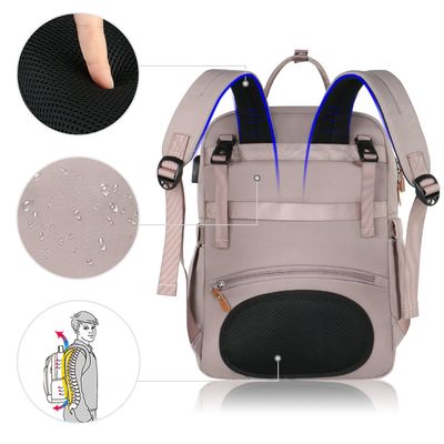 Saco de mamã elegante com UBS Boca Tecido à prova d'água Conforto Faixa de ombro Interior Bolsa Bebê garrafa Camada de isolamento