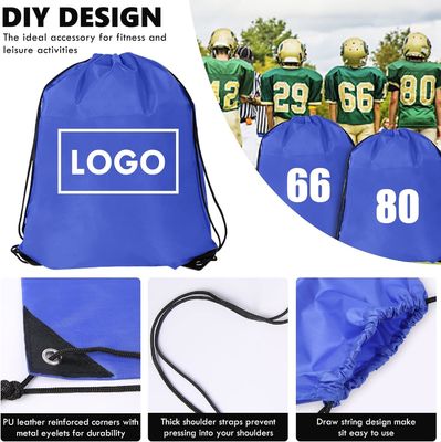 Saco de cordas de PE Mochila de ginástica Saco de bolso Softball presentes de armazenamento Sacos de treino