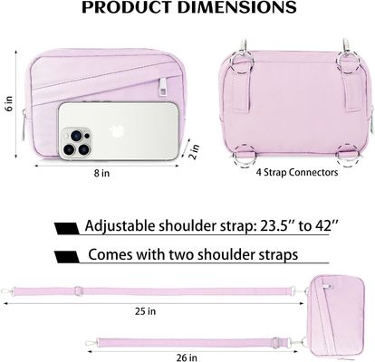 Saco Crossbody resistente à água para Mulheres Multi Posição Fanny Pack Mini cinturão Saco