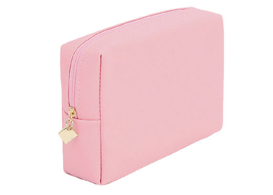 Saco cosmético Zippered rosa, sacos bonitos cor-de-rosa pequenos da composição da cópia feita sob encomenda