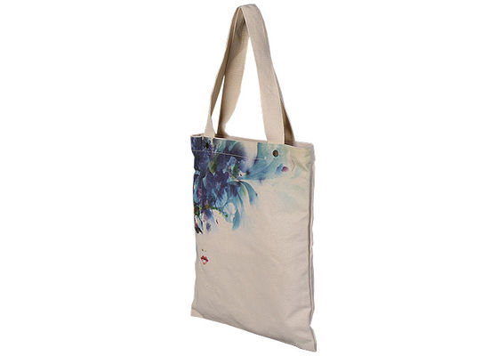 Sacos à moda Tote Bag With Zipper da lona de Eco da compra relativa à promoção