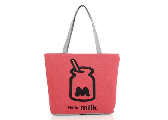 Lona vermelha grande relativa à promoção do saco de Tote Bags Foldable Tote Shopper da lona