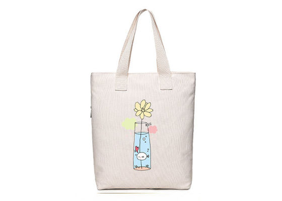 Compra Tote Shopper Bag Canvas Eco à moda amigável com fechamento do zíper
