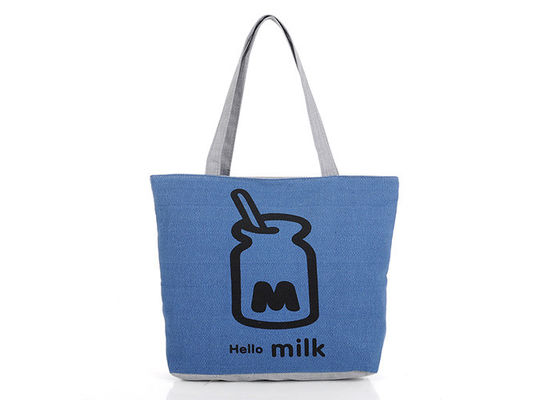 O grande mantimento Tote Bags Reusable Personalized Shopping da lona dos azuis marinhos ensaca